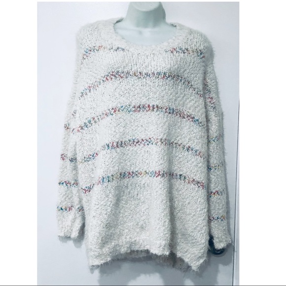 DAVI & DANI PLUS SIZE STRIPED SIDE SLIT SWEATER.SIZE 3 XL - Picture 3 of 10